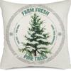 Подушка для гостиной Рождественское украшение Наволочка Скандинавский стиль Принт рождественской елки Подушка Праздничная атмосфера Бытовые принадлежности