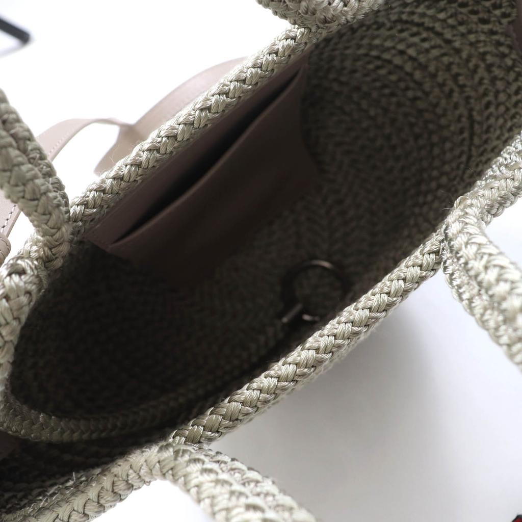 BALENCIAGA Shoulder Bag Ibiza Small Basket bag khaki Women 695612 Used