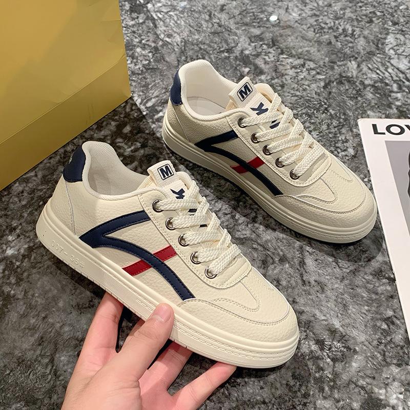 Fashion Little White Shoes Women's Casual Versatile Spring 2025 Korean Version Flat Baseplate Shoes Women's Sports Shoes Ins Breathable