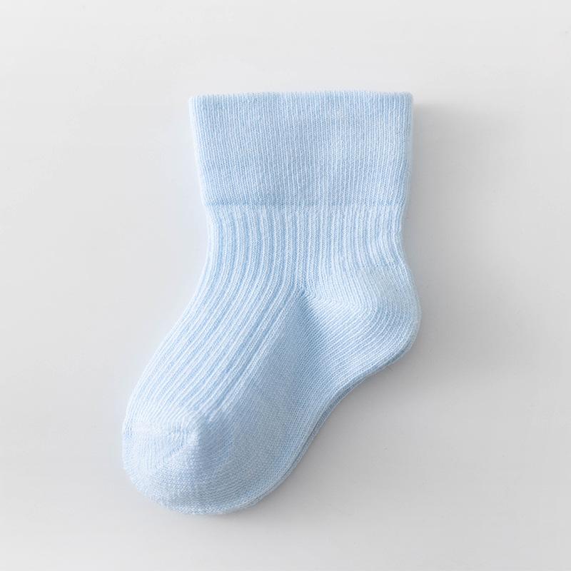 Осенние новые детские носки, дышащие, теплые, свободные, для девочек, однотонные, без косточек, универсальные, для девочек, средней длины, носки