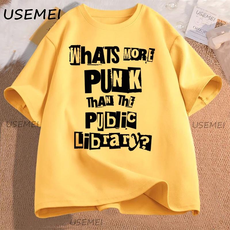 Whats More Punk Than The Public Library Tshirt Casual Cotton Short Sleeve Gothic Librarian Bookish T Shirt Womens Streetwear