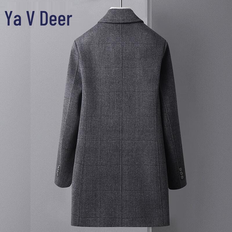 Мужское двустороннее пальто Yalu EY в клетку из смесовой шерсти