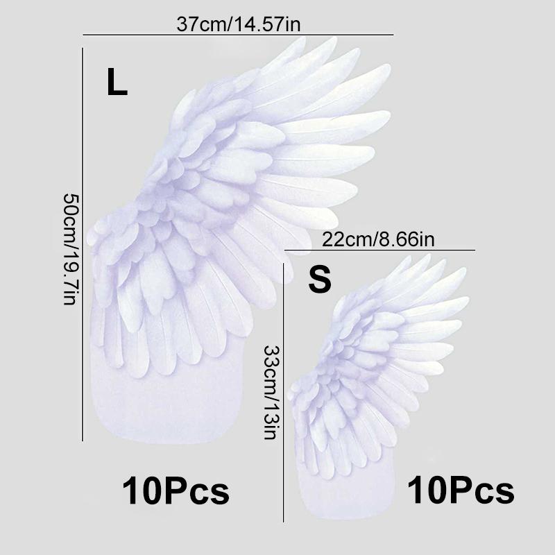 10 наборов крыльев для букета цветов своими руками, упаковочный материал «Небо и птицы», 5 цветов
