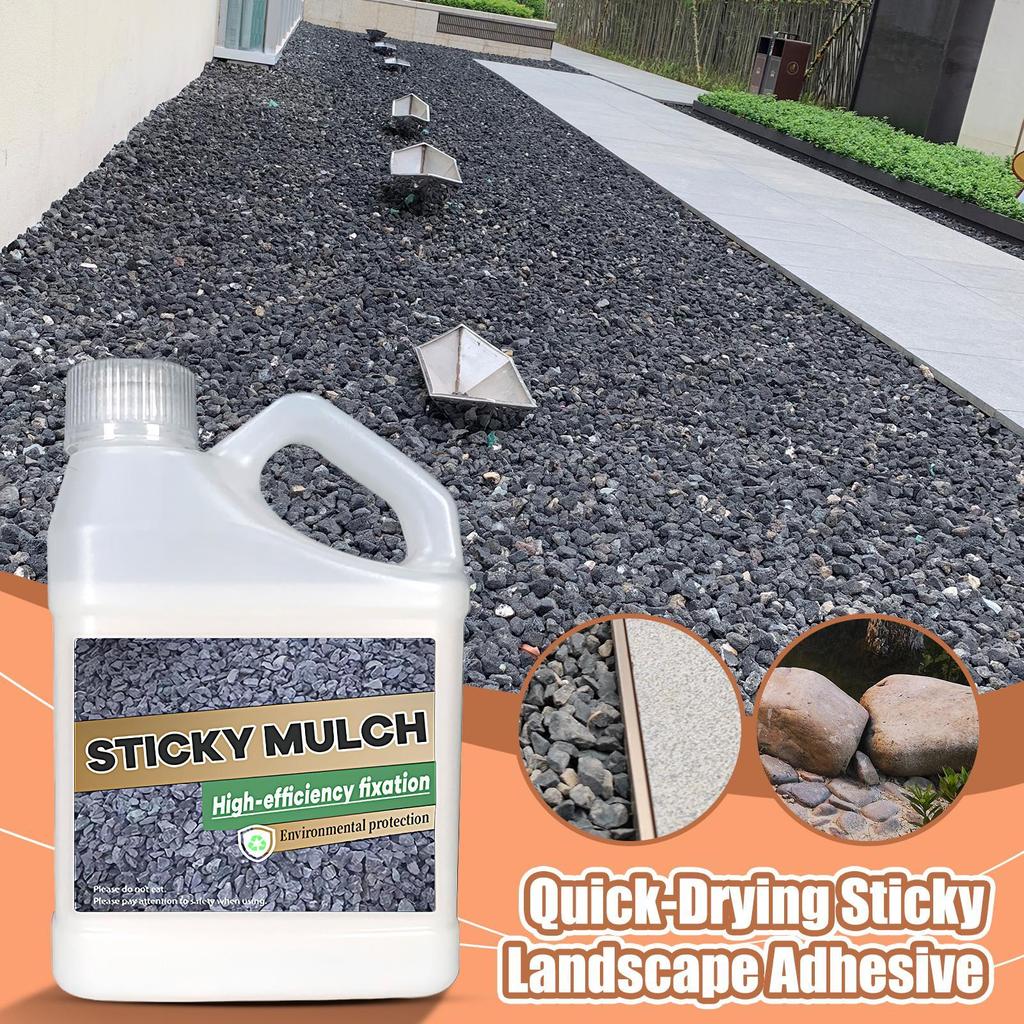 500g Rock Glue Strong Safe Adhesive Binder for Stone Coverage Ground Patios Yards Walkways Driveways Landscaping DIY
