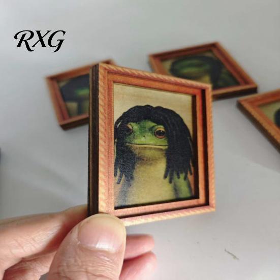 Hair Style Frog Magnet Abstract Refrigerator Magnet, Framed Hairstyle Fridge Animal Frame Home Kitchen Office Decoration Party Favors Magnetic