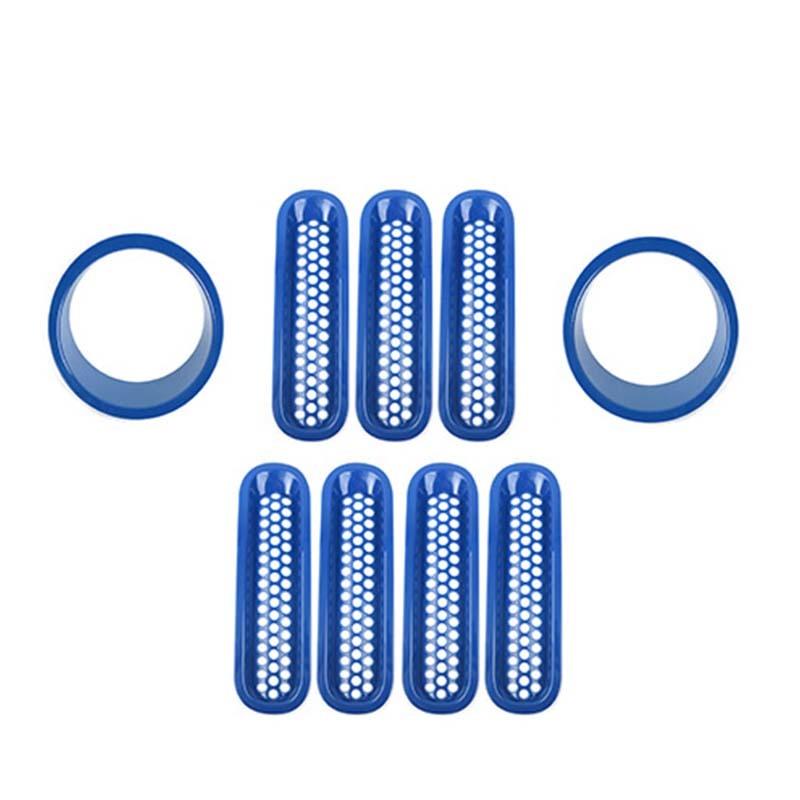 Декоративная крышка фар автомобиля из АБС-пластика, декоративные наклейки на решетку с сеткой для Jeep Wragnler JK 2007-2017, внешние аксессуары автомобиля