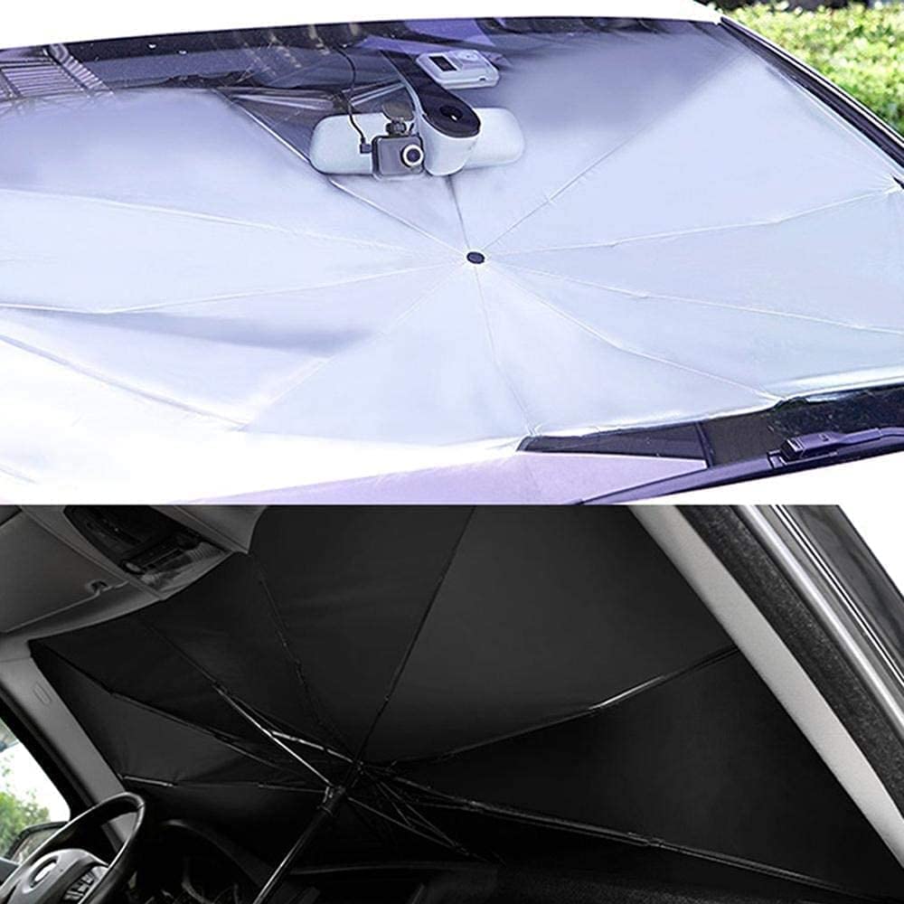 Sunshade for Car Windscreen, Titanium Insulation Material, UV/Heat Protection, Easy Installation, Light Blocking, Privacy
