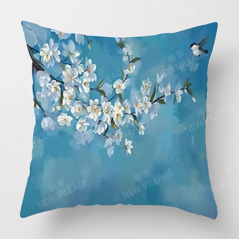 Чехлы для подушек для украшения гостиной дома Чехол для подушки в стиле винтажной масляной живописи 45*45 наволочка 40x40см 50x50 45x45