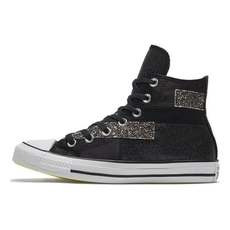 Converse Chuck Taylor All Star Шнуровка Плоский каблук Высокие эспадрильи Женские Черные