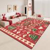 Роскошный Рождественский Ковер Большой Ковер для Украшения Гостиной Удобный Коврик для Детской Спальни Нескользящие Коридорные Коврики для Холла