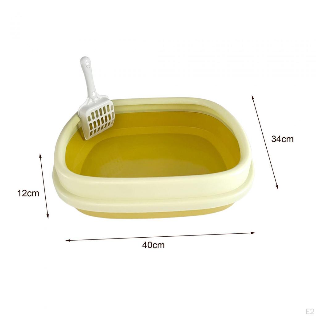 Cat Box Anti Slip Bottom Durable Easy Cleaning Toilet for Small ,Large Cats