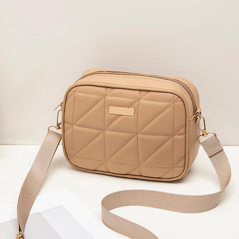 Сумка для мобильного телефона и камеры с треугольной вышивкой 2024 года с ремнем через плечо из ленты