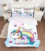 Постельное белье Милый мультяшный пододеяльник Комплекты постельного белья Пододеяльник+наволочки 3D-принт Комплект постельного белья с единорогом 140x210 Односпальный Двуспальный размер