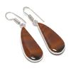 Iron Tiger Eye Handmade 925 Sterling Silver Jewelry Earring 1.89" y6L65