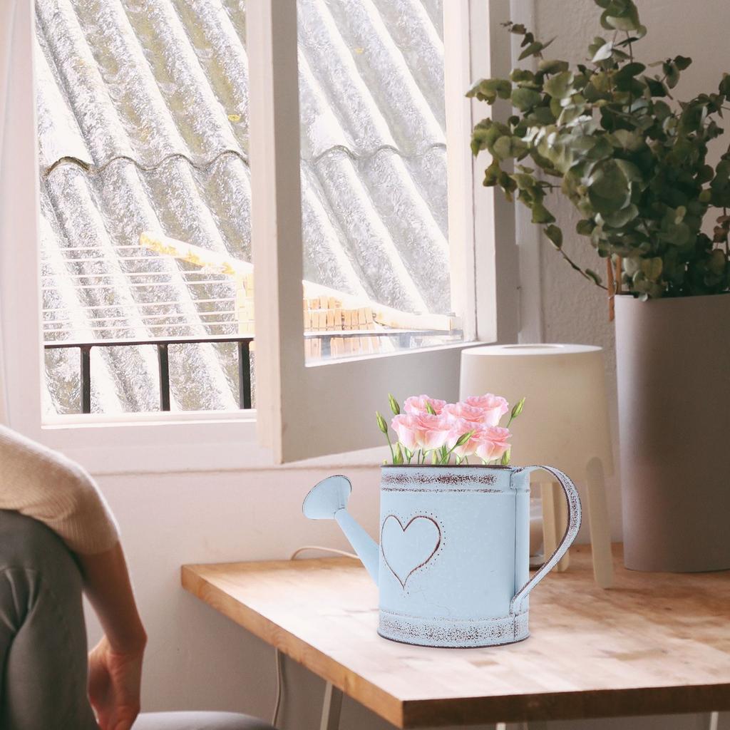 Цветочный горшок Лейка Модель Винтажная ваза Чайник Железо Садоводство Путешествия для