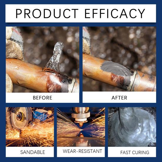 Высокотемпературный металлический эпоксидный клей AB для ремонта нержавеющей стали, меди, алюминия, водостойкая клеевая паста, улучшенный литьевой клей