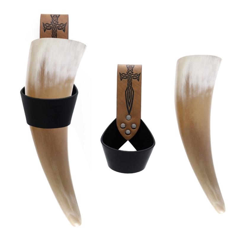 Настоящий Рог Древнего Возраста Защитный Костюм Реквизит Снаряжение для Исторической Реконструкции Ткань ПУ Аксессуар для Косплея