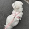 Breathable Material Harness And Leash Set Adjustable Straps Puppy Kitten Harness  Tiny Pets