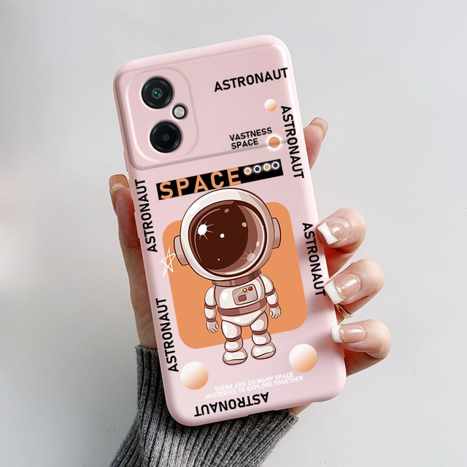 For Xiaomi Poco M5 M5S Phone Case Cute Panda Painted Full Protection Liquid Silicone Bumper For Poco M5 M 5 S Back Cover Shell