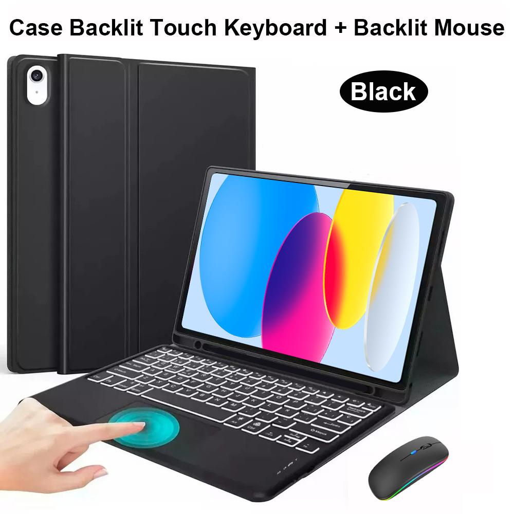 Case for iPad A16 11 Inch A3355 A3356 A3354,Bluetooth Keyboard cover for iPad 10th 10.9 Inch A2696 A2757 A2777 A3162
