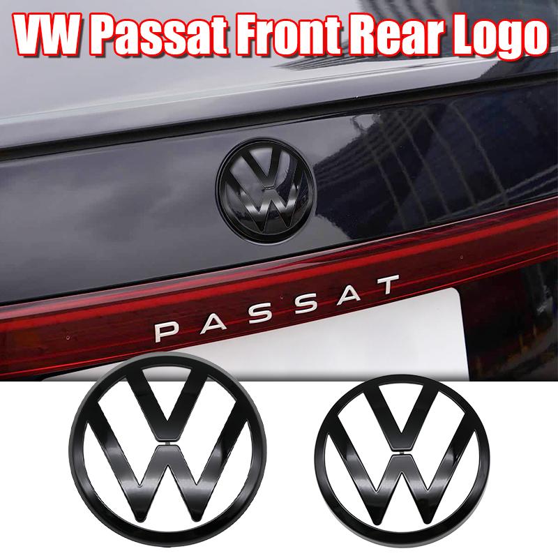 2pcs ABS Car Front Grill Emblem Rear Trunk Badge Logo for Volkswagen VW Passat 2019-2024 Scirocco Premium Pro Plus Extra Quality