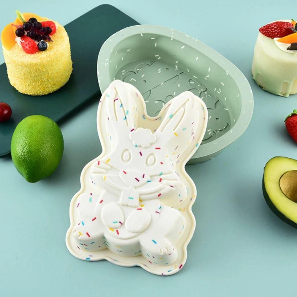 Милые формы для животных, пасхальный кролик, силиконовые формы для выпечки пасхальных яиц, аксессуары для украшения