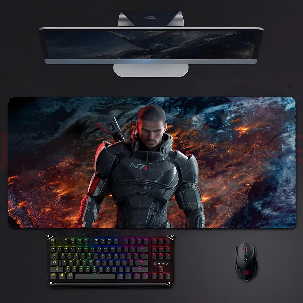 Cool Sci Fi Game Mmass Effect N7 Mouse Pad Mousepad Large Gaming Lockedge Thickened Pc Table Desk Mat