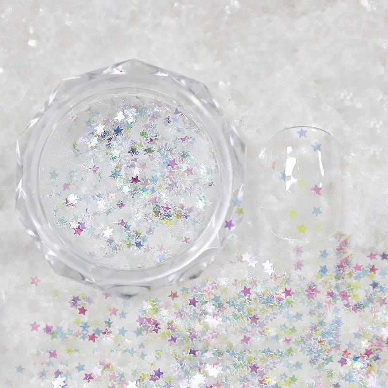 1 баночка 1 мм мини сверкающий звездный глиттер для ногтей сверкающее украшение для ногтей дизайн для маникюрного салона милые аксессуары дизайн для нейл-арта своими руками