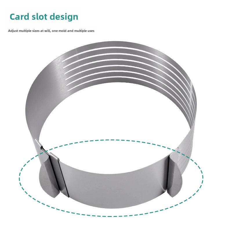 Регулируемое кольцо для нарезки тортов из нержавеющей стали для многослойного мусса и круглой выпечки