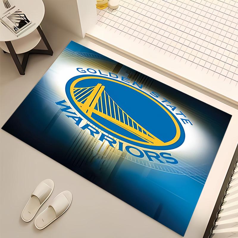 1pc Golden State Warriors logo Print Area Rug - Soft, Washable Non-Slip Indoor Mat, Living Room, Home Office Decorative Rug,Office Decorative