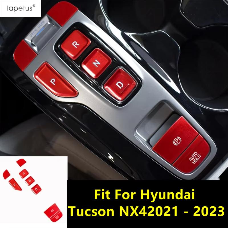 Красный автомобильный ручной тормоз парковка P кнопка автоматического удержания переключатель Sequ крышка отделка аксессуары интерьер для Hyundai Tucson NX4 -