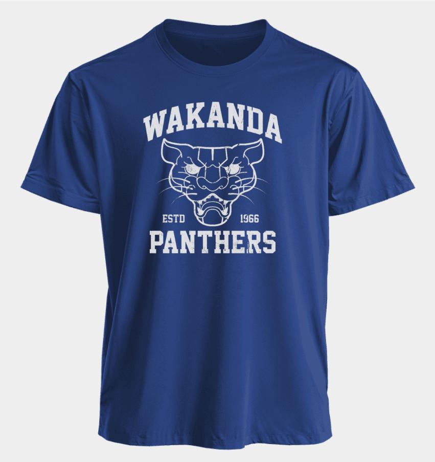 Мужская и женская Черная Пантера Летняя Американская Весенняя и Осенняя Спортивная и Фитнес Трендовая Оверсайз Короткий рукав