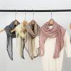 2025 Japanese Retro Neck Protection Scarf: Warm, Versatile Silk with Lace, Cotton-Linen Blend for Spring and Autumn.