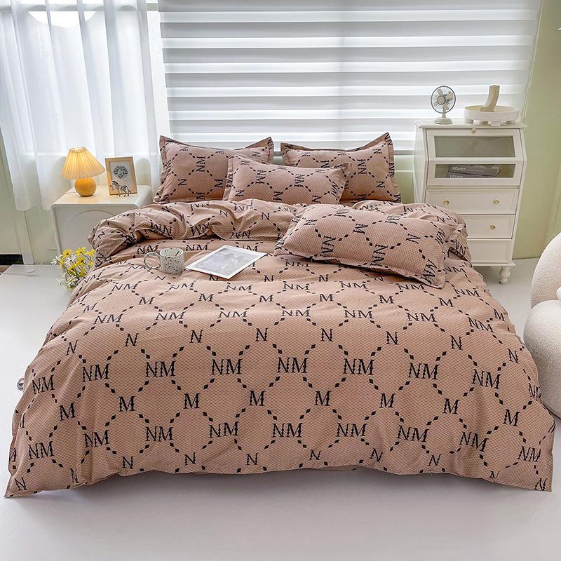 Утолщенная простыня с начесом из четырех предметов и пододеяльник, комплект из трех предметов, четырехсезонное осеннее и зимнее постельное белье, пододеяльник