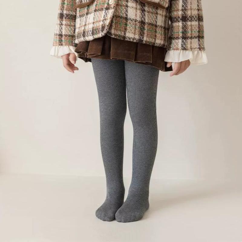 Children's Fleece Thickened Tights Autumn Winter New Warm Kids Leggings Simple Student Princess Dance Teenage Pantyhose 5-12Year