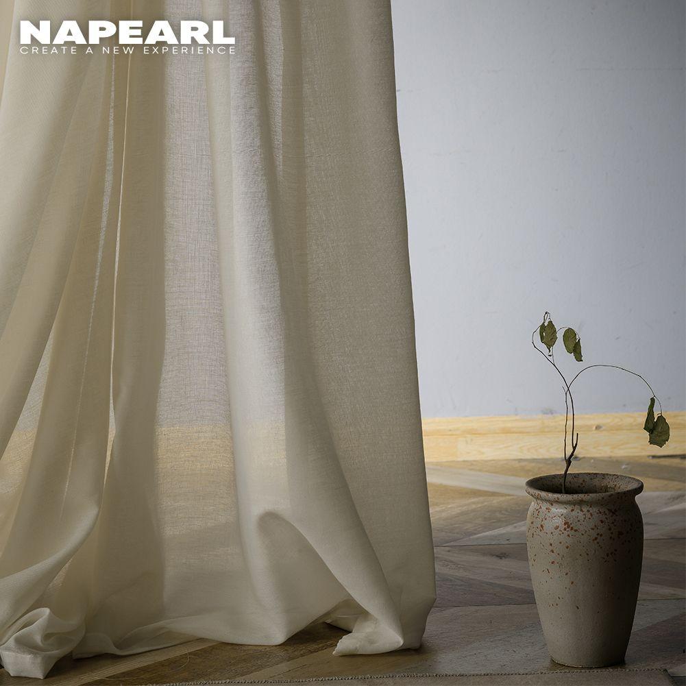 1 шт. NAPEARL, современная роскошная прозрачная оконная занавеска, мягкая текстурированная тюлевая занавеска, домашний декор, занавеска для спальни