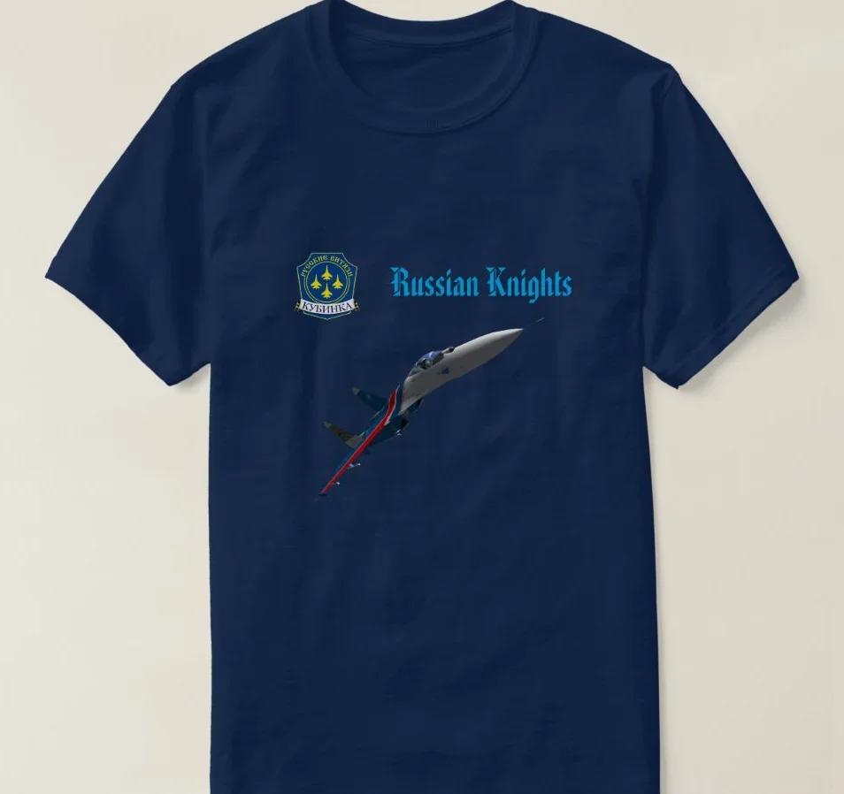 Russian Knights Aerobatic Demonstration Team T-Shirt 100% Cotton O-Neck Summer Short Sleeve Casual Mens T-shirt Size S-3XL