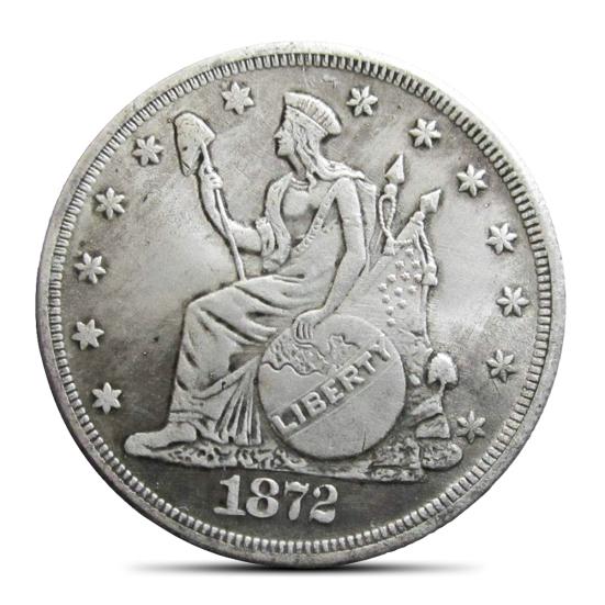 Памятная монета Old Morgan в долларах США 1872 года для коллекционирования валюты, литье под давлением