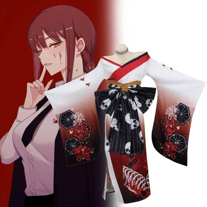 Очаровательный костюм для косплея Макимы Пауэр в традиционном японском стиле, мягкий и удобный