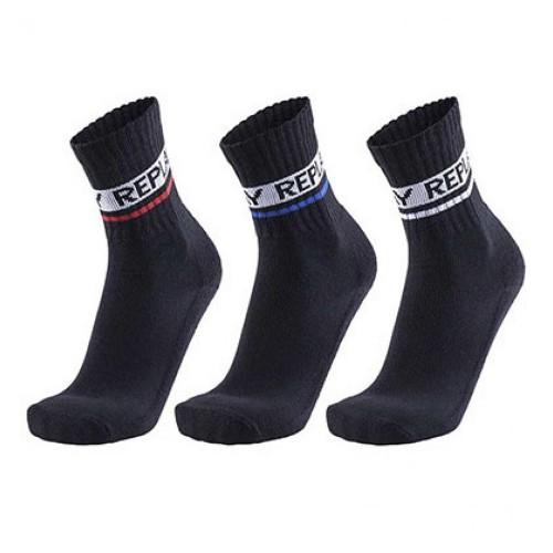 Replay Unisex Adult Logo Tennis Socks (Pack of 3)