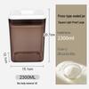 Square Clear Push-Type Storage Jar - Sealable Plastic Container for Kitchen Grains, Candy, and Fruit Powder