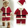 Рождественская одежда Костюмы Наряд Вечеринка Маскарад Ткань со шляпой Костюм Санта-Клауса Рождественский костюм