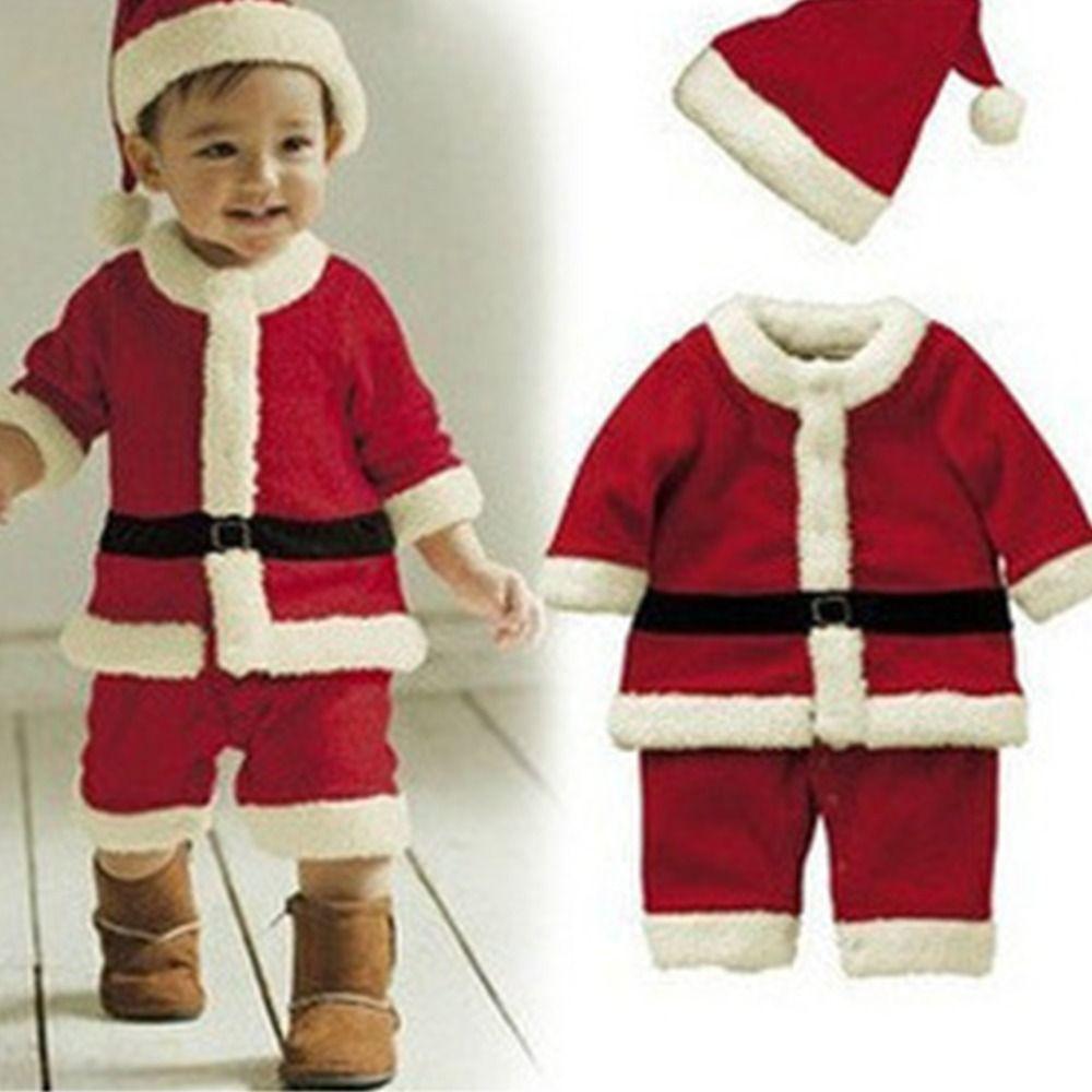 Рождественская одежда Костюмы Наряд Вечеринка Маскарад Ткань со шляпой Костюм Санта-Клауса Рождественский костюм