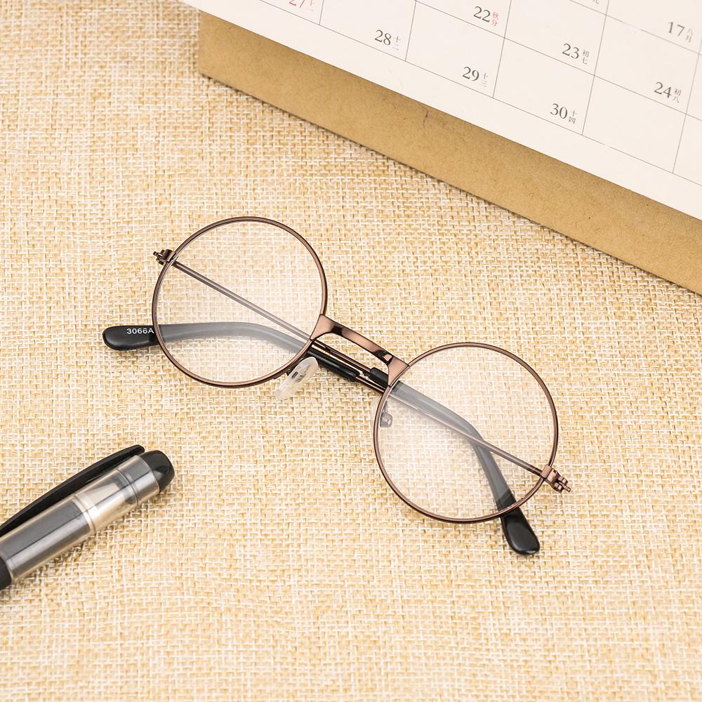 Flat Light Decorative Glasses Retro Children's Flat Mirror Small Round Glasses Clothing Accesories