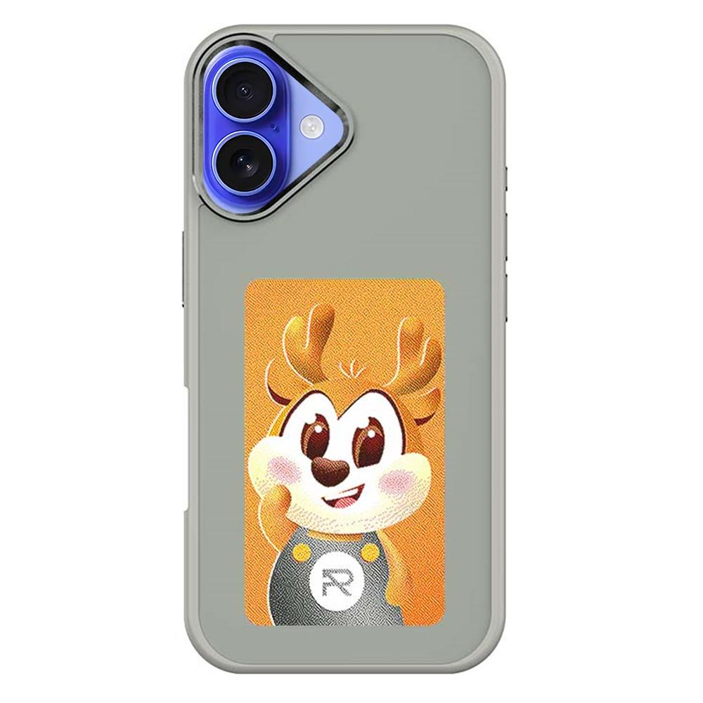 Для iPhone 16 Plus Умный чехол для телефона с E-Ink 4 цвета HD 4-дюймовый дисплей NFC DIY Настраиваемый экран