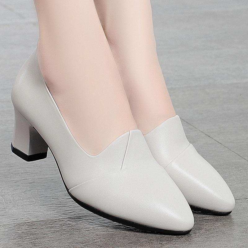 Модная женская крутая высококачественная легкая черная обувь-лодочки на высоком каблуке для офисной леди, классический комфорт, весенне-осенняя обувь из мягкой кожи