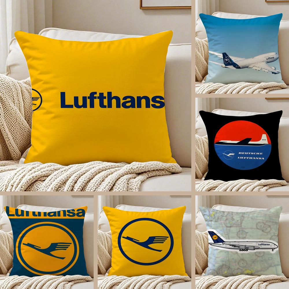 Чехол для подушки с авиационной тематикой Lufthansa Наволочка Антипылевой клещ Декор гостиной дивана Подушка Комната