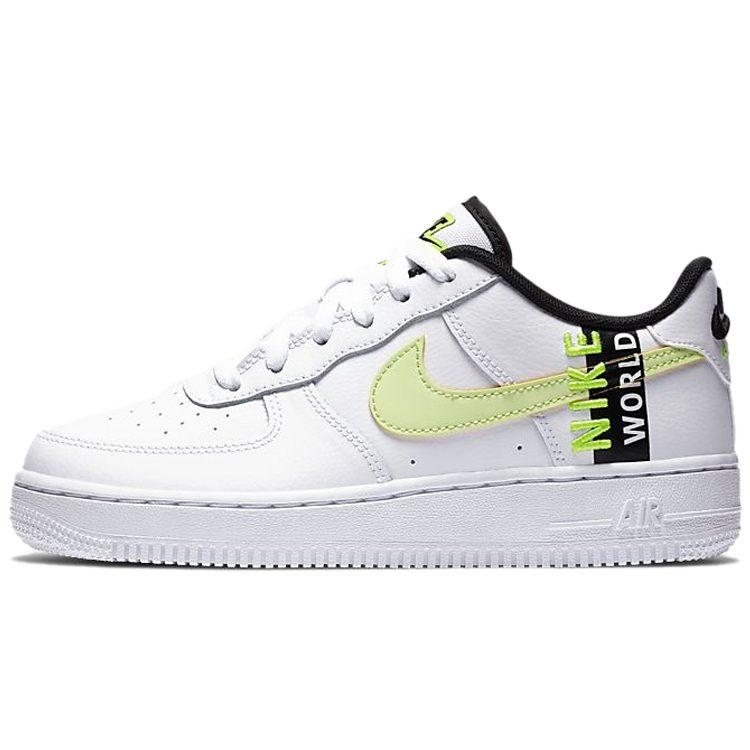 Nike Air Force 1 Low Worldwide White Barely Volt GS CN8536-100