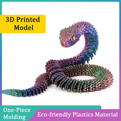 3D-печатное украшение в виде змеи, красочная модель, 3D-печатные животные, креативная игрушка, настольные аксессуары, декор комнаты, настольное украшение, 3 размера