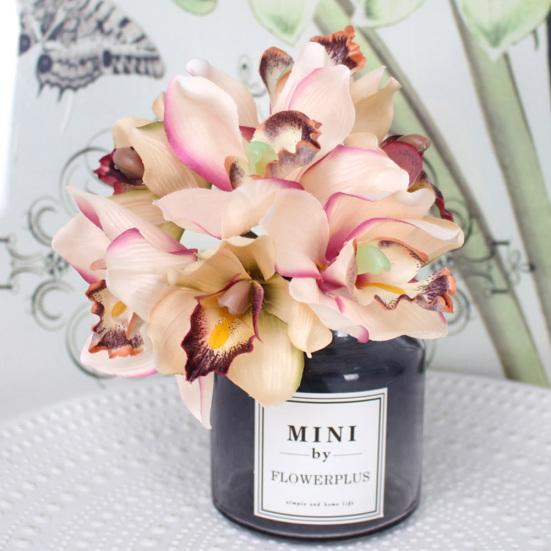 1 букет, 7 головок, искусственный цветок орхидеи, домашний отель, свадебный декор для свадебного стола